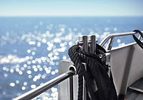 Abstract view of boating hardware