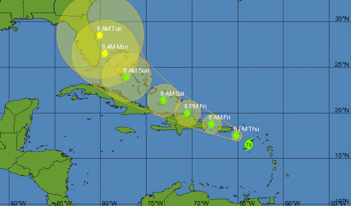 Image forTropical Storm Erika is Approaching!